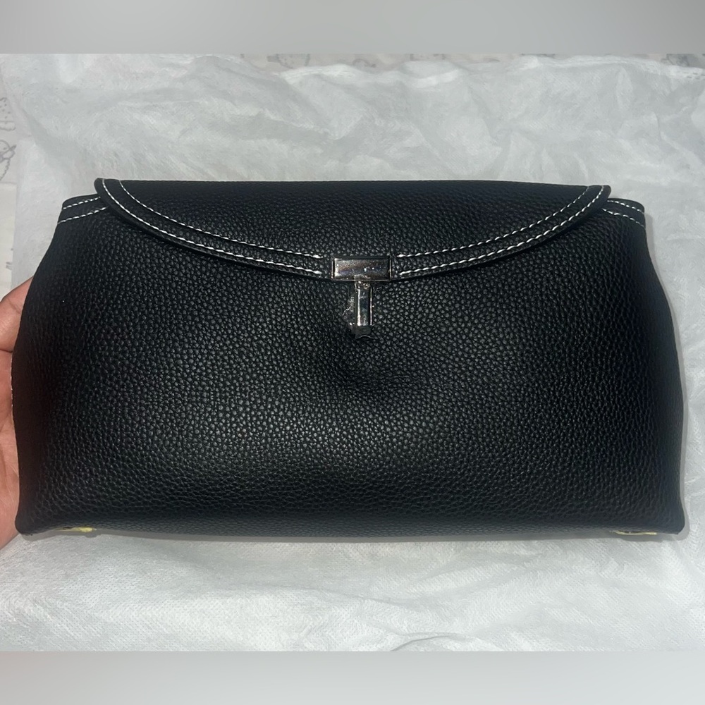 Black Leather Crossbody Handbag